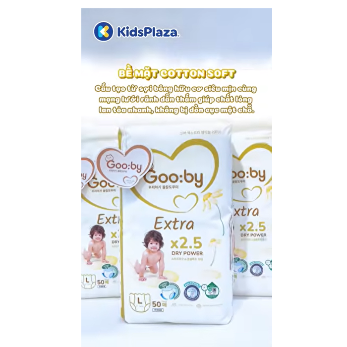  Bỉm - Tã quần Gooby Extra size L 42 miếng (cho bé 9 - 14kg) - video