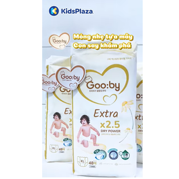  Bỉm - Tã quần Gooby Extra size XL 40 miếng (cho bé 11 - 16kg) - video