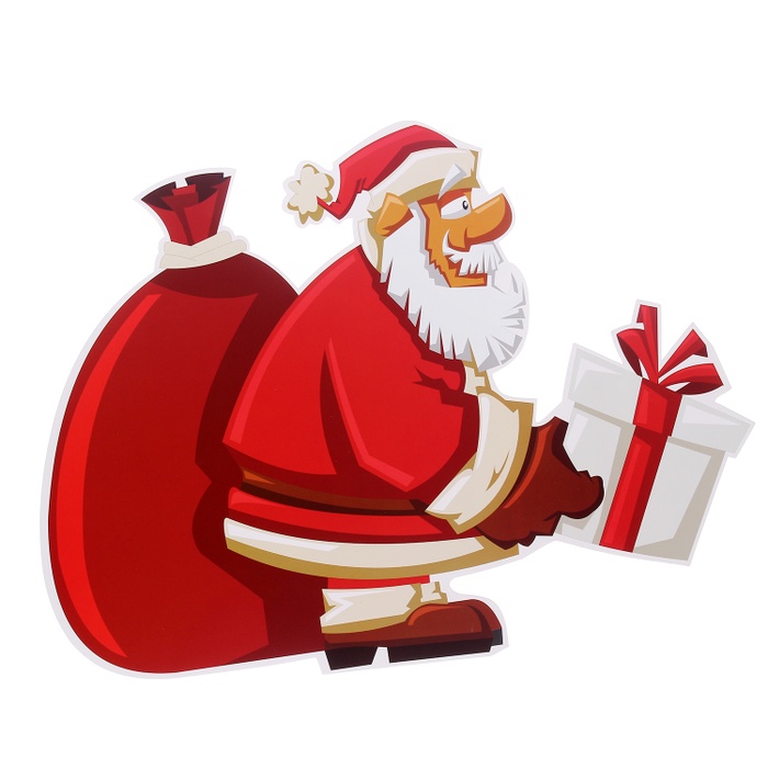 Tranh dán kính Noel 2 mặt mặt trái