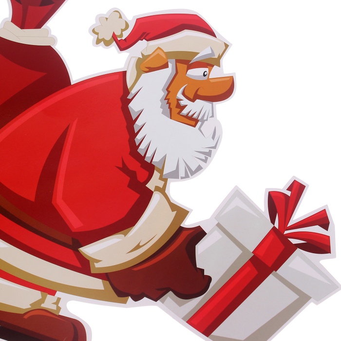 Tranh dán kính Noel 2 mặt mặt phải