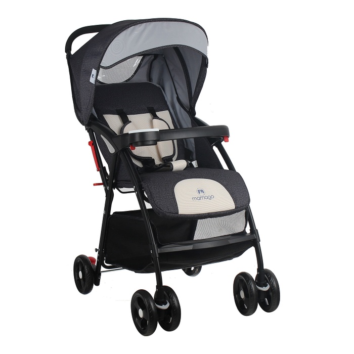 Xe đẩy Mamago Friendly C05 màu đen xámmặt trái