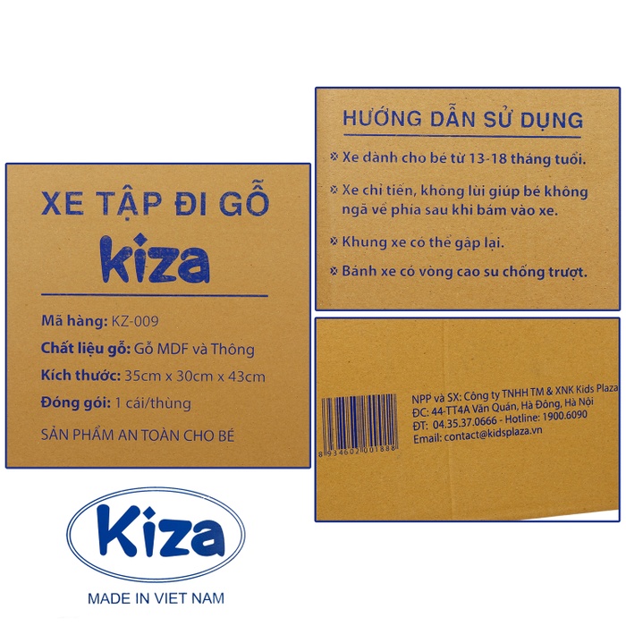 Xe tập đi gỗ Kiza Classic hình 11