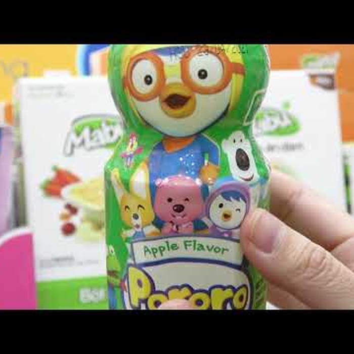 Nước uống Pororo hương vị táo chai 235ml - video