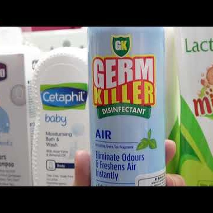 Bình xịt làm sạch không khí Germ Killer Air 300ml - video