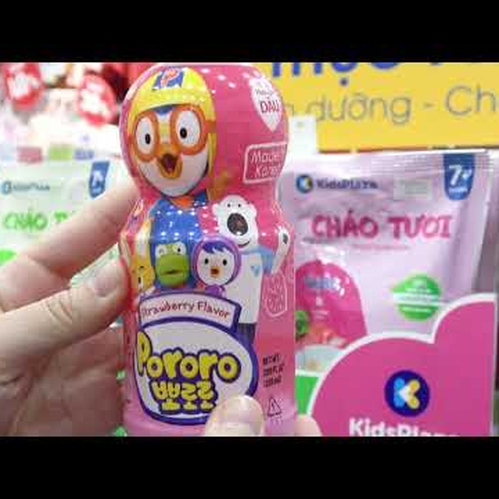 Nước uống Pororo vị dâu chai 235ml - video