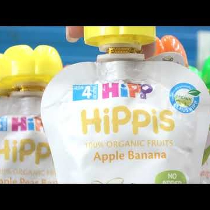 Trái cây nghiền Hippis vị táo chuối 8573 - video