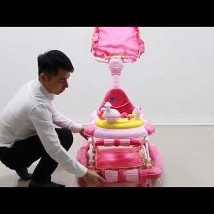 Xe tập đi 2 in 1 Mushroom Kiza KZ180 (Hồng) - video