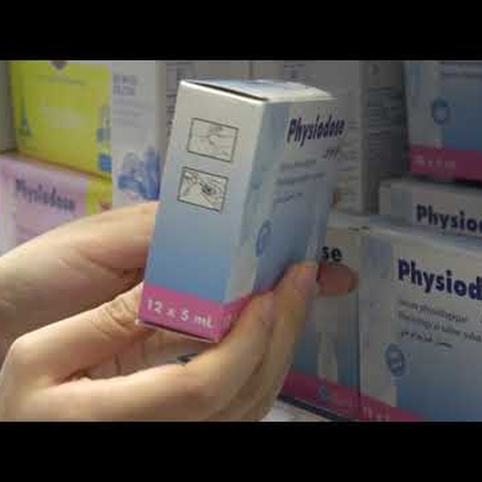 Nước muối sinh lý Physiodose 12x5ml - video