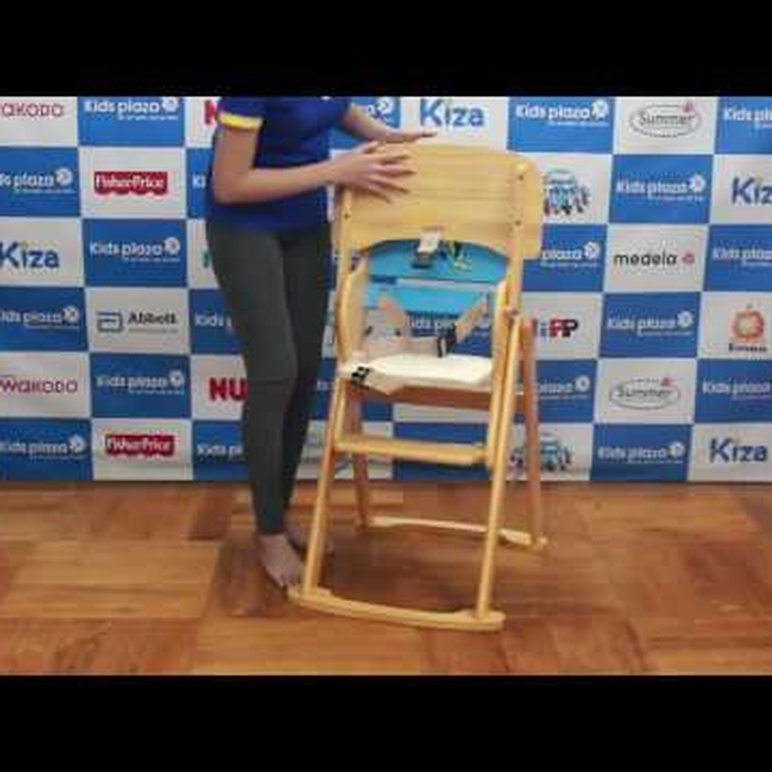 Ghế ăn dặm trượt hình cá heo Kiza cho bé (Xanh) - video