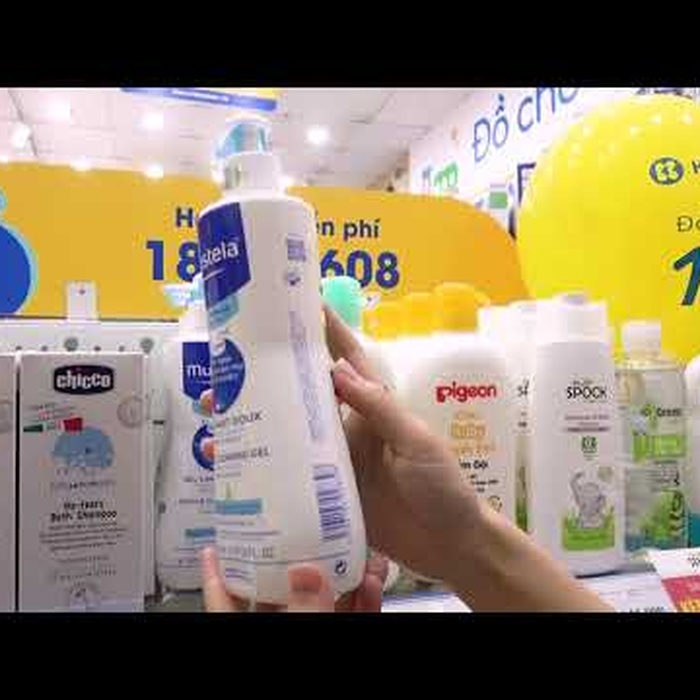 Dầu gội và sữa tắm 2 in 1 Mustela - video