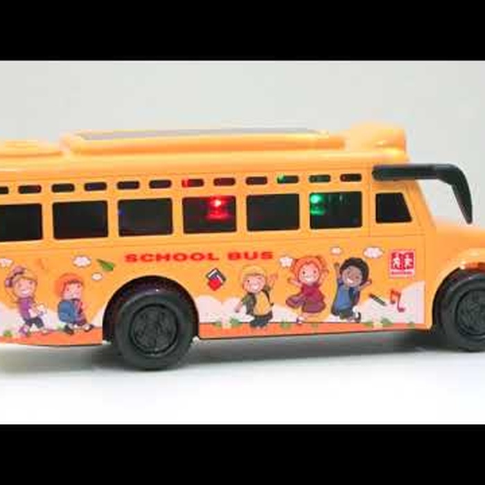 Đồ chơi mô hình xe bus trường học có đèn CY.7705 - video