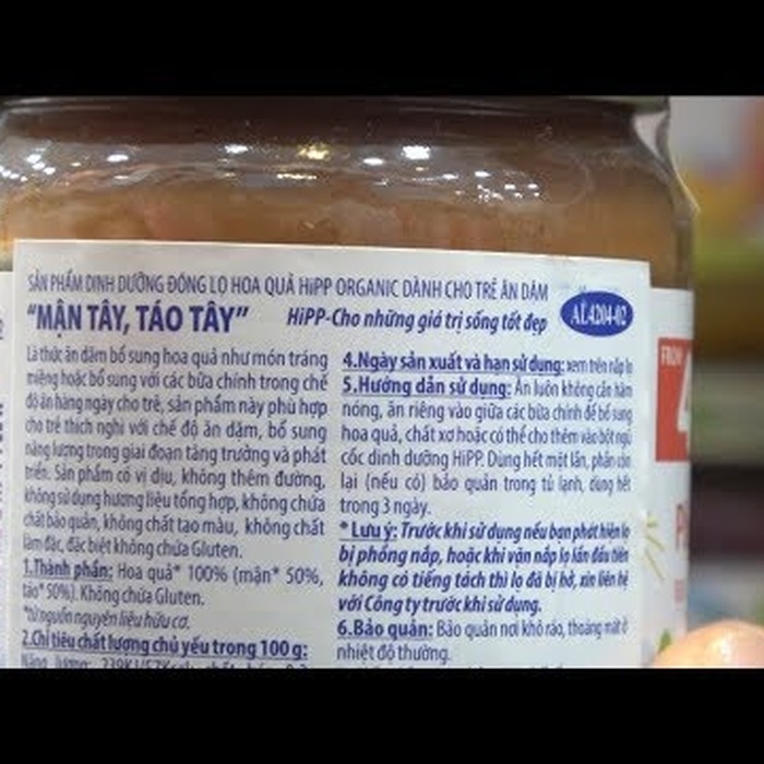 Dinh dưỡng đóng lọ HiPP Mận tây, Táo tây 4204 (125g)  - video