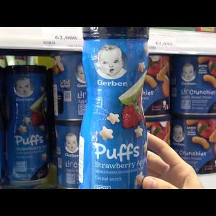 Bánh ăn dặm Gerber ngôi sao vị việt quất 42g cho bé 8M+ - video