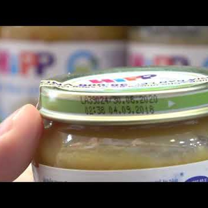 Dinh dưỡng đóng lọ Hipp vị chuối, đào và Táo 4283 (125g) - video