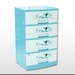 Tủ Nice 4 tầng 4 ngăn Đại Đồng Tiến T1232-4 (Xanh) - mặt trái