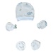 Set mũ và bao tay, bao chân nhiều họa tiết Muslin AC25 (Mẫu ngẫu nhiên) - mặt trước