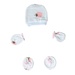Set mũ và bao tay, bao chân nhiều họa tiết Muslin AC25 (Mẫu ngẫu nhiên) - mặt sau