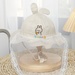 Mũ vành bé gái phủ voan Kidsplaza thêu bunny DN25 (Màu be) - mặt trước