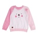 Áo len bé gái dài tay Hello kẻ ngang KidsPlaza ND21D (Hồng) - mặt trước