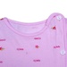 Áo sơ sinh tay dài cài lệch IQ Baby (Hồng phấn) - mặt trái