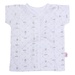 Áo sơ sinh tay ngắn cài giữa IQ BaBy (Trắng xanh) - mặt trước