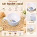 Bát ăn cho bé Mamago Blue Whale 1 tay cầm 145g - mặt trái
