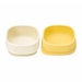 Bát ăn dặm có đế hút kèm nắp silicone Moyuum (Trắng vàng) - mặt trái