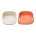 Bát ăn dặm có đế hút kèm nắp silicone Moyuum (Trắng đỏ) - mặt trái
