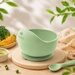 Bát ăn dặm Silicone Kamidi chống lật Xanh/Be (Màu ngẫu nhiên) - hình 6