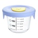 Bát thủy tinh ăn dặm có nắp Silicone 180ml AC - Có vạch chia (Màu ngẫu nhiên) - mặt trước