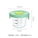 Bát thủy tinh ăn dặm có nắp Silicone 180ml AC - Có vạch chia (Màu ngẫu nhiên) - mặt trái