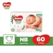 Bỉm/ tã dán Huggies Naturemade size NB60 (cho bé dưới 5kg) - EC - mặt trái