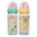 Bình sữa Pigeon 240ml cổ rộng chịu nhiệt - mặt sau