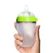 Bình sữa Comotomo 250ml (xanh) siêu mềm - mặt sau