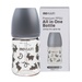Bình sữa Moyuum màu xám in hình thỏ Rabbit 170ml - mặt trước