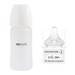 Bình sữa Moyuum thủy tinh bọc silicone 240ml - mặt trái