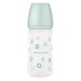 Bình sữa Moyuum thủy tinh bọc silicone Happy more 240ml  - mặt trước