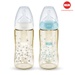 Bình sữa cổ rộng Nuk PPSU 300ml núm ty S2-M NU35760 - mặt trái