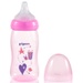 Bình sữa Pigeon PP Plus họa tiết hồng 240ml - mặt phải