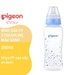 Bình sữa Pigeon PP Streamline 250ml họa tiết ngôi sao (Xanh) - mặt trái