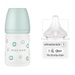Bình sữa Moyuum thủy tinh bọc silicone Happy more 150ml - mặt trái