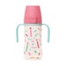 Bình tập uống PPSU Moyuum Happy Day (Hồng dâu) 270ml - mặt trước