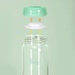 Bộ 2 bình trữ sữa thủy tinh Fatz Baby FB0150CM 180ml (Màu xanh) - góc nghiêng