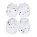 Bộ bao tay bao chân sơ sinh Kidsplaza in hình M19 (Trắng Vàng) - mặt trước