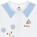 Bộ Body bé trai Neil cộc tay Mamago HN20H 9-12M (Trắng) - mặt trái
