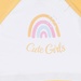 Bộ body đùi cộc tay Otis bé gái KidsPlaza ND21H (Trắng - Vàng) - mặt sau
