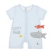 Bộ Body neil gấu cộc tay Mamago HN20H 3-6M  (Xanh Dương) - mặt trước