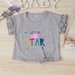 Bộ cộc bé gái in star KidsPlaza TT22H Ghi - mặt trái