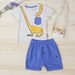 Bộ cộc bé trai in khủng long ăn cỏ KidsPlaza TT22H (Ghi) - mặt trước