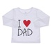 Bộ cotton tay dài in chữ I Love Dad Kiza bé gái - mặt trái
